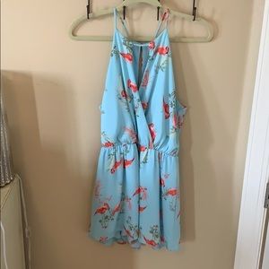Fun summertime flamingo romper